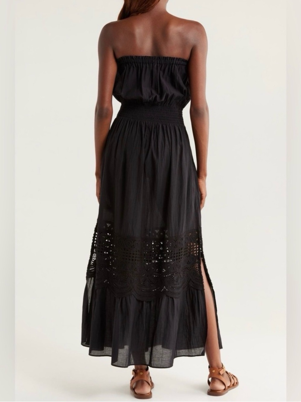 Ramy Brook Cambridge Lace Inset Strapless Dress - Picture 1 of 16